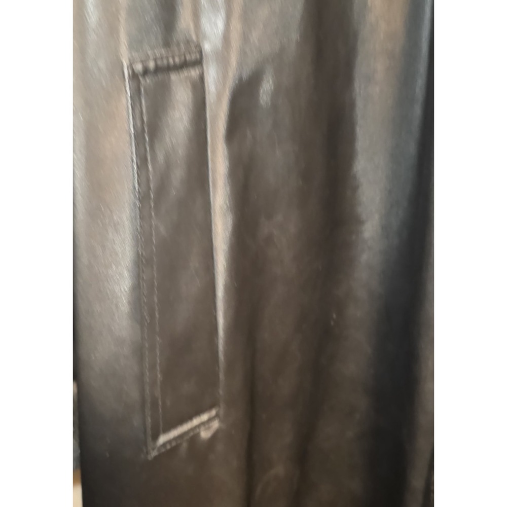 American Bazaar Women's 1X‎ Black w/ Leopard Lining All Weather Winter Rain Coat - Picture 5 of 16